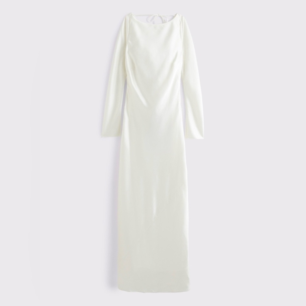 Abercrombie & Fitch Long-Sleeve Cowl Back Maxi Dress